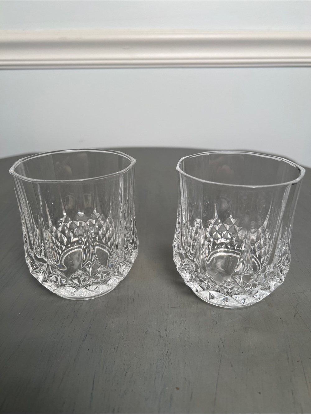 Clear Crystal-Effect Double Old Fashioned Glasses - Set of 2